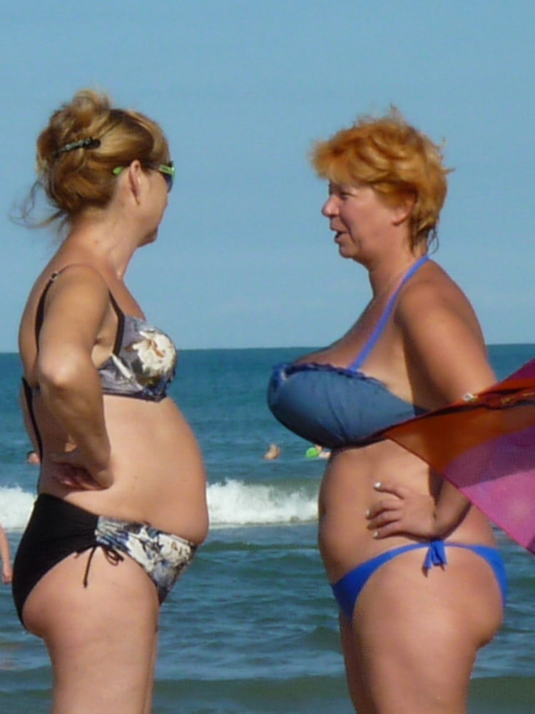 Granny big boobs beach #106464428