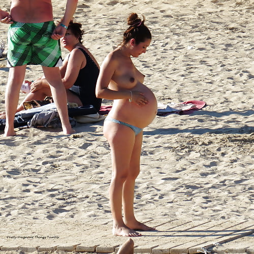 Pregnant girls on the nude beach #106877168