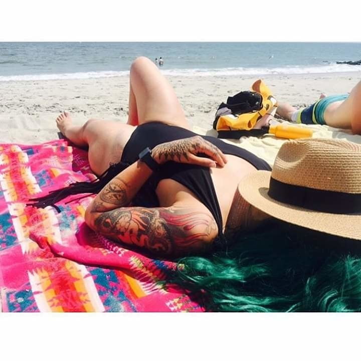 Tatooed girls in swimsuit #95425880