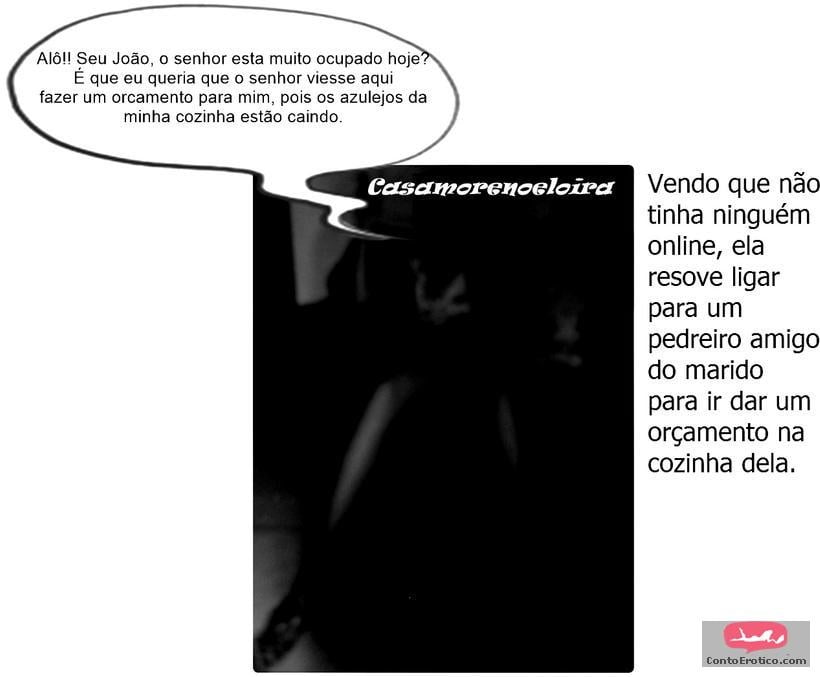 Loira e o pedreiro ( quadrinhos da loira)
 #91363723