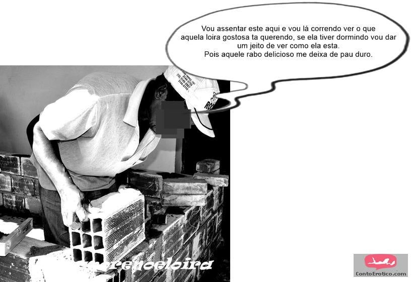 Loira e o pedreiro ( quadrinhos da loira)
 #91363729