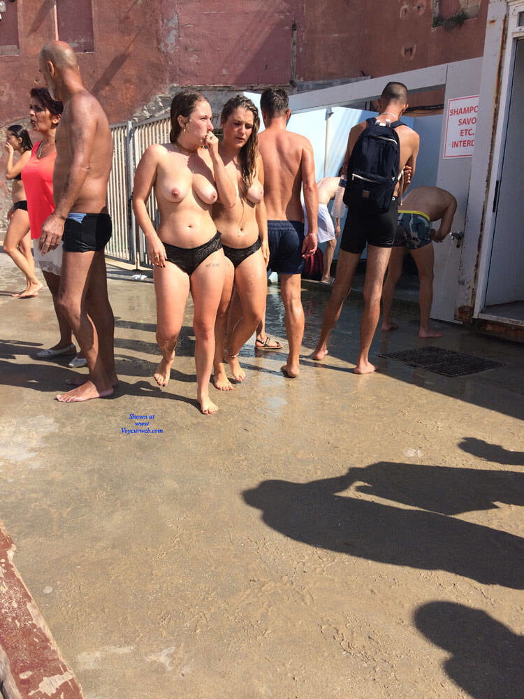 2 Girls Topless Marseille Beach 2019 #95778069