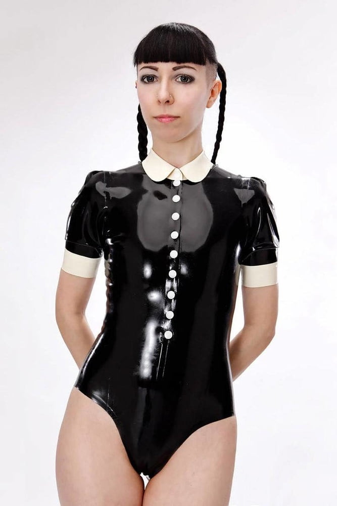 women in latex and rubber #98468907