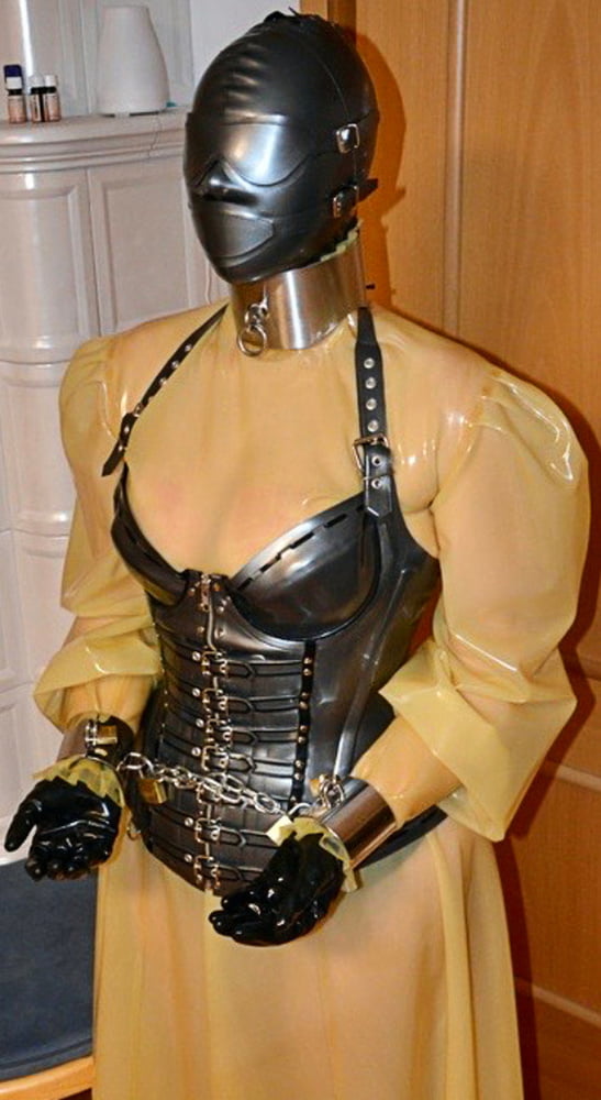women in latex and rubber #98469055