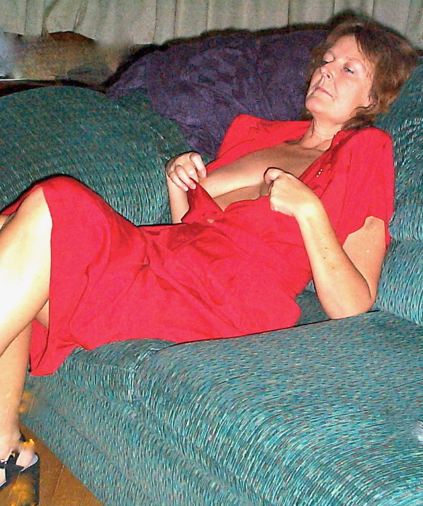 Granny in red playing&amp;sucking cock #82383863