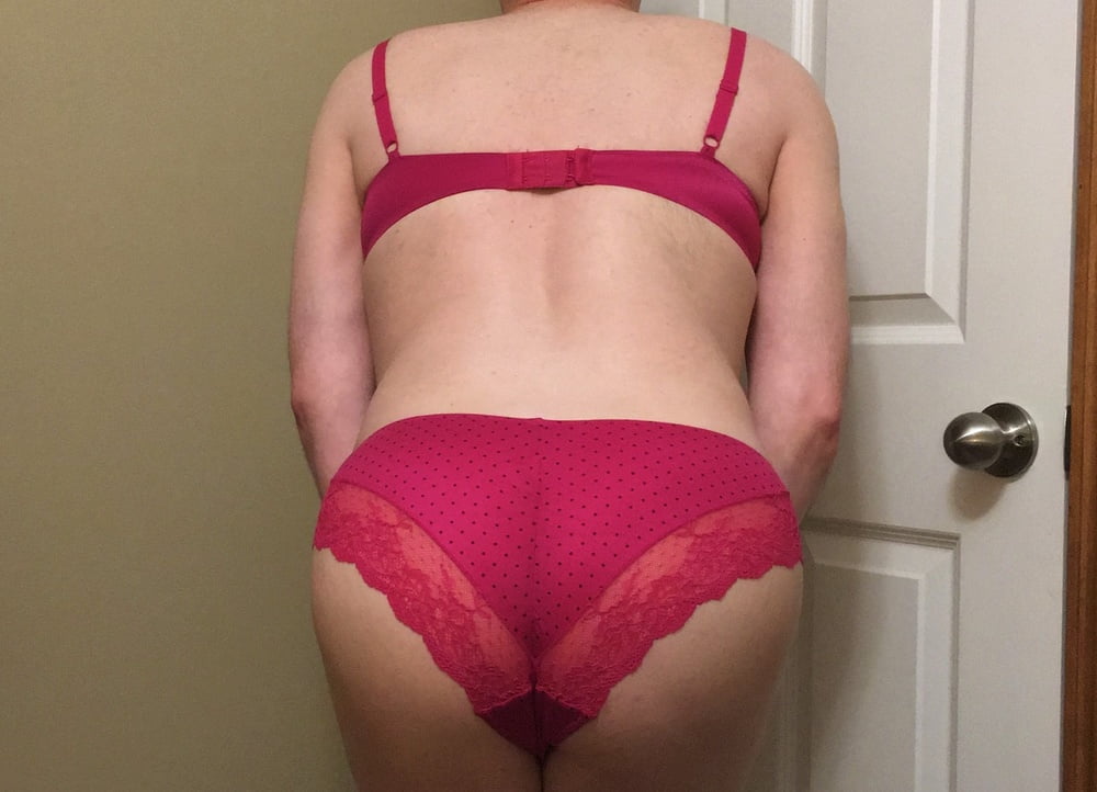 Crossdresser in Little Pink Bra and Panties #107163671