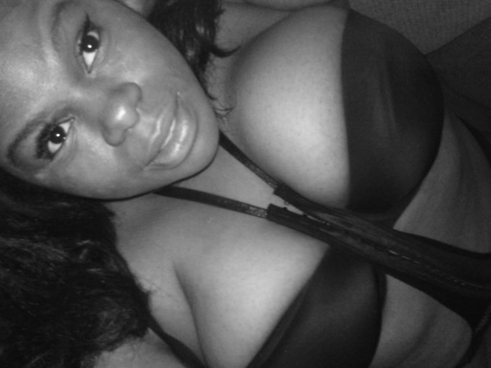 Black BBW Amy Showing Off Her Lingerie on the Couch #95275680