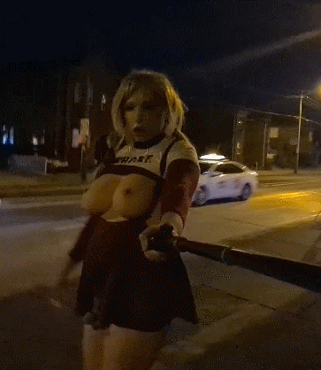 Sissy cheerleader whore exposed in public #107110838