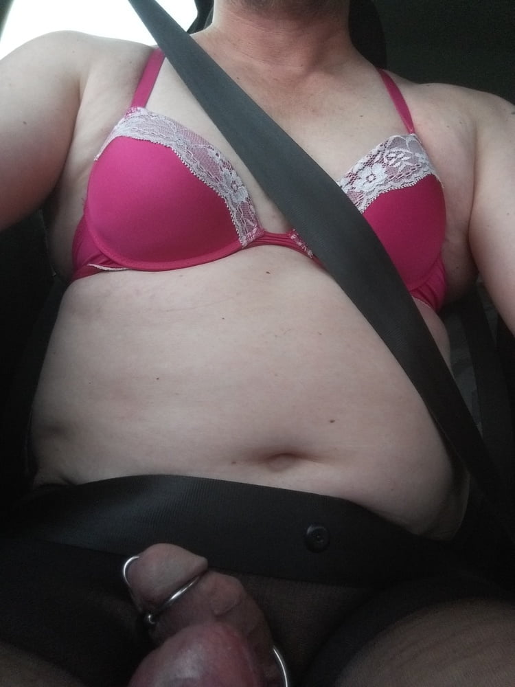 Fun in my Car Driving in bra and tights #106945365