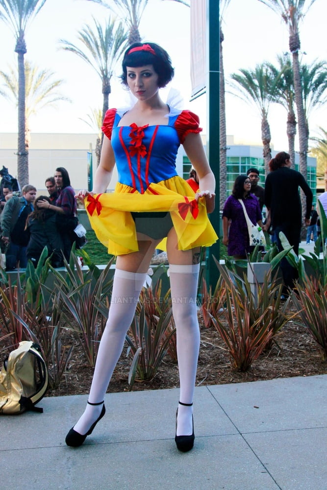 SNOW WHITE COSPLAY flexible ass legs stocking panties milf #92127647