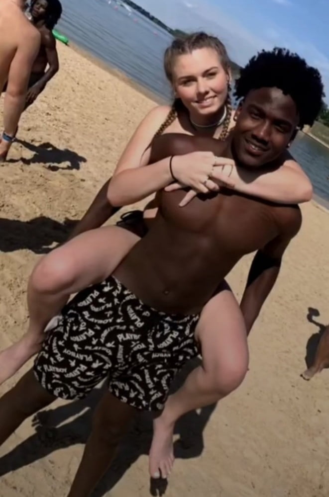 Real White Women Find Black Men With BBC Beach IR #90192933
