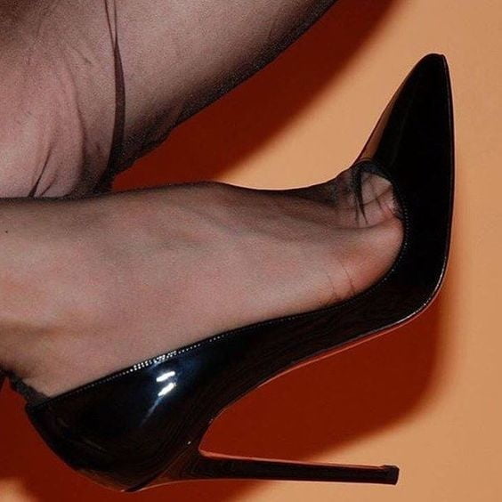 I love high heels in nylon feet #91369964