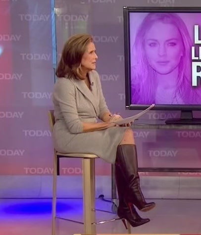 Female Celebrity Boots &amp; Leather - Meredith Vieira #99968818