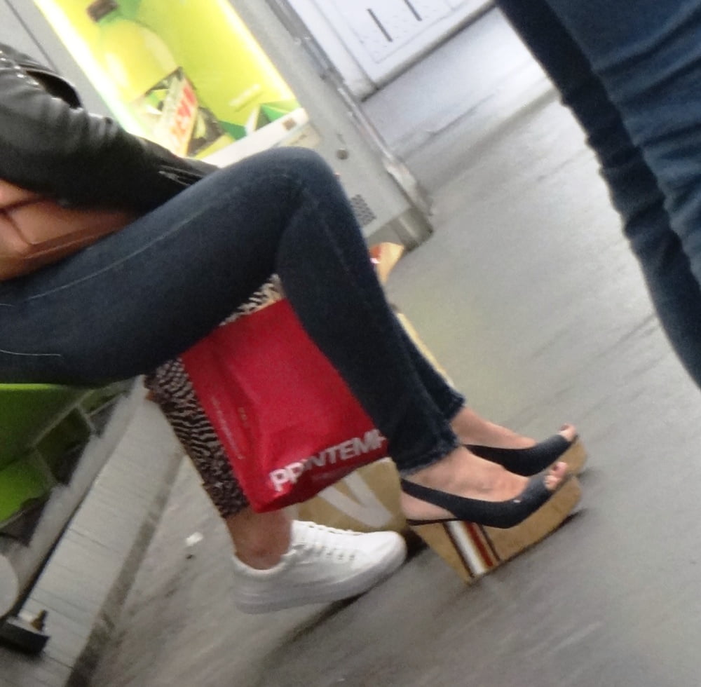Candid hot mature in slingback wedges high heels #80481681
