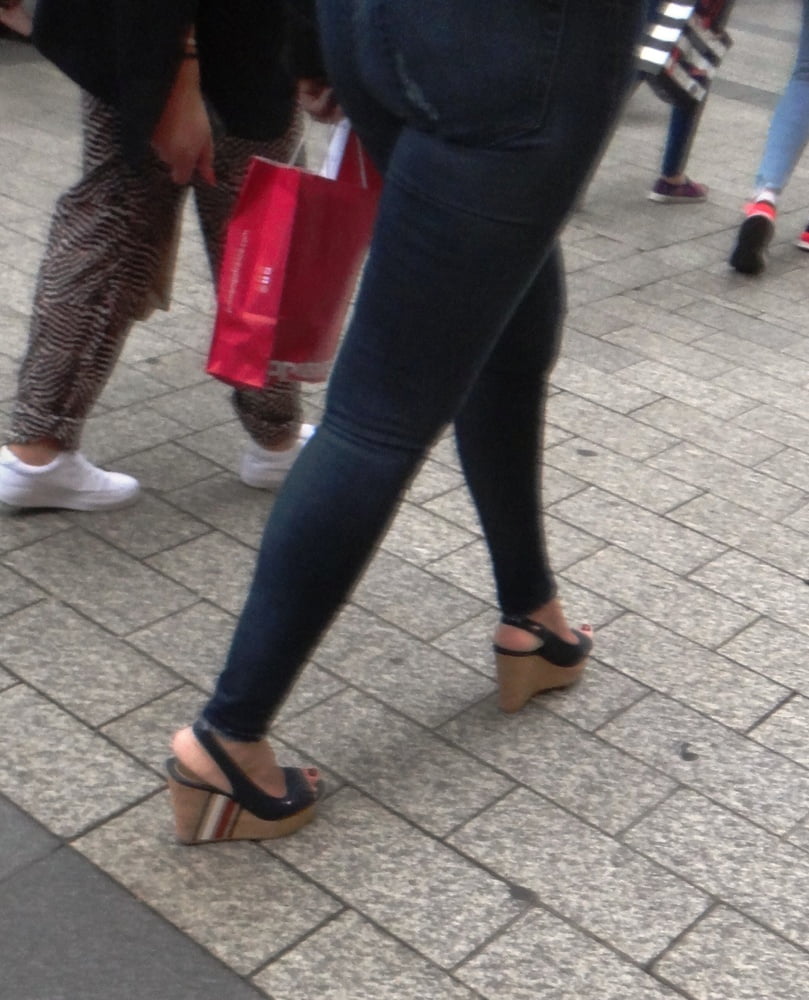 Candid hot mature in slingback wedges high heels #80481814