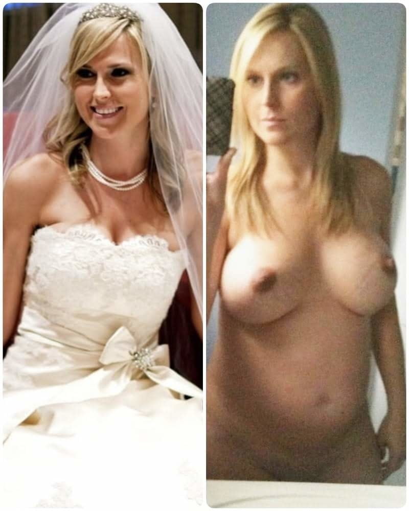 Wedding day brides dressed undressed on off ready to fuck #81389608
