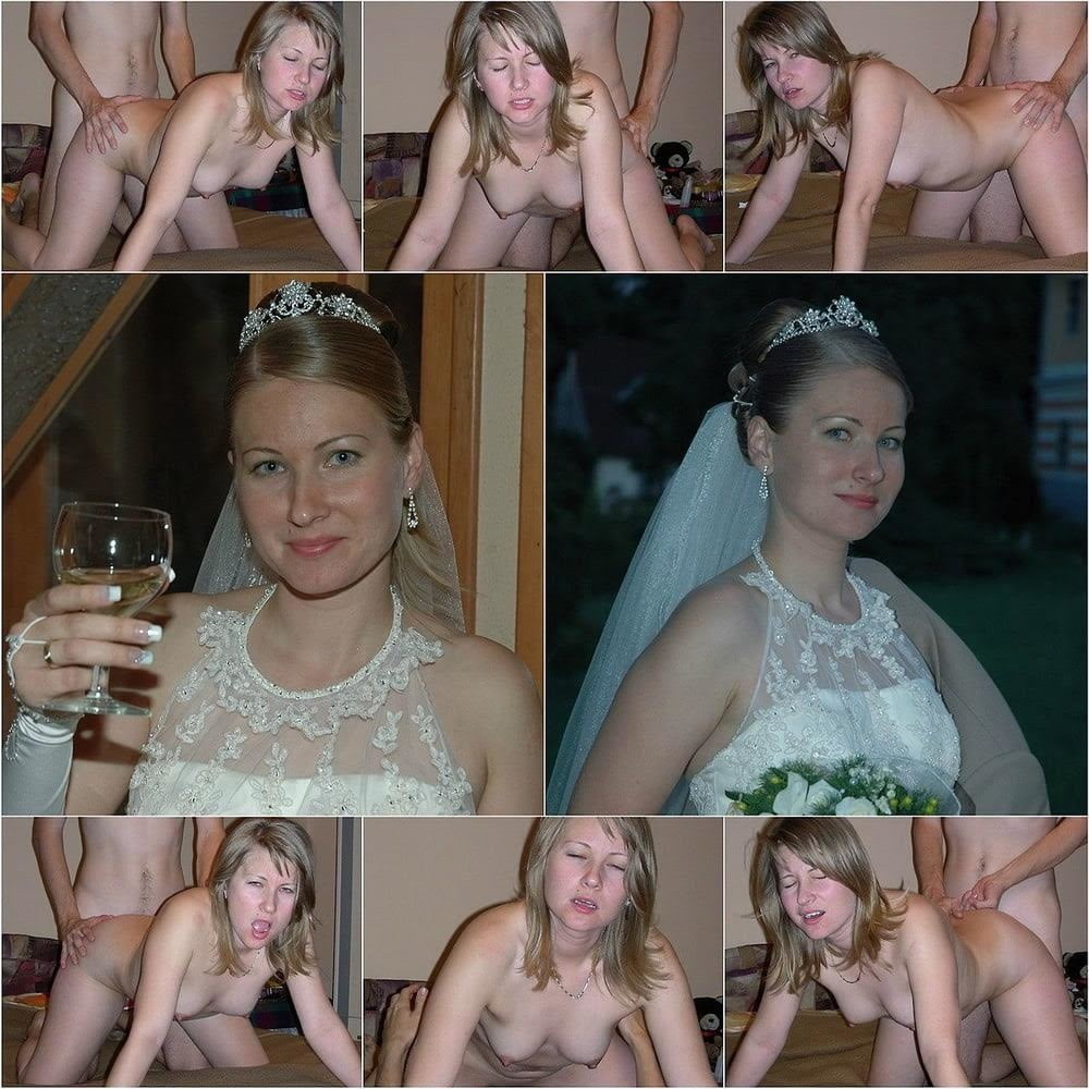 Wedding day brides dressed undressed on off ready to fuck #81389640