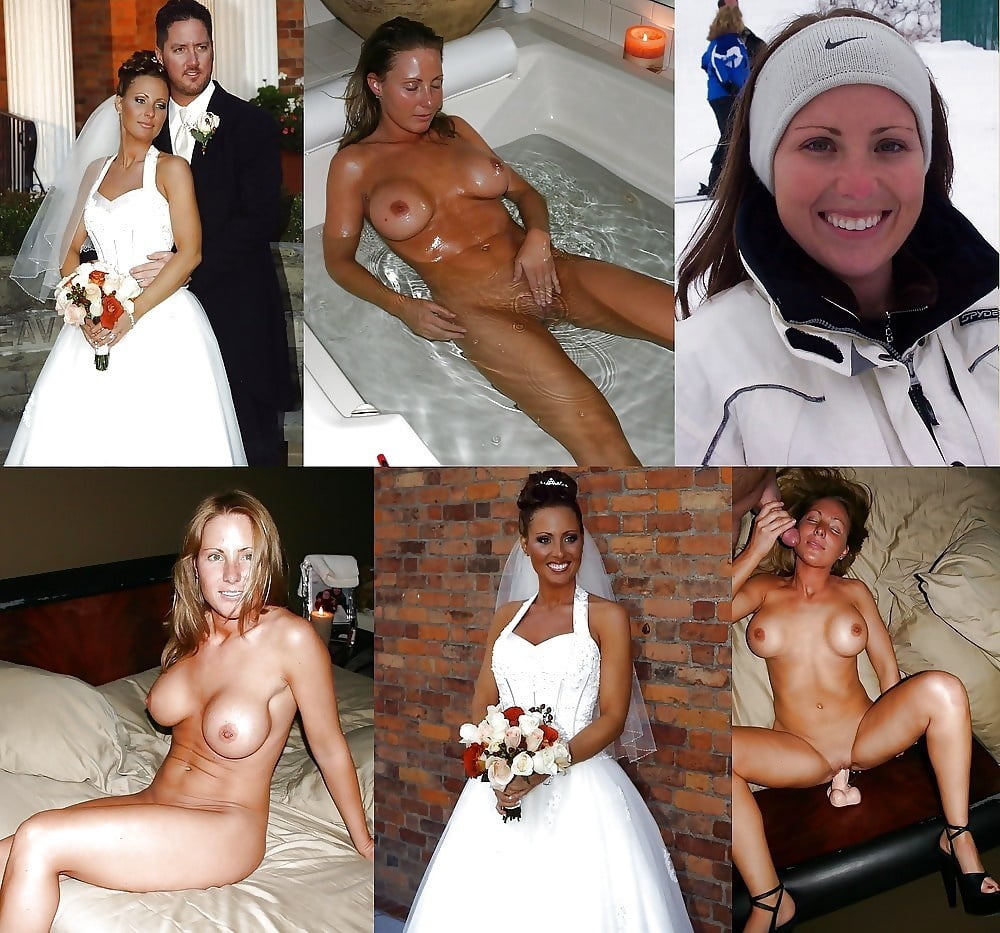 Wedding day brides dressed undressed on off ready to fuck #81389682
