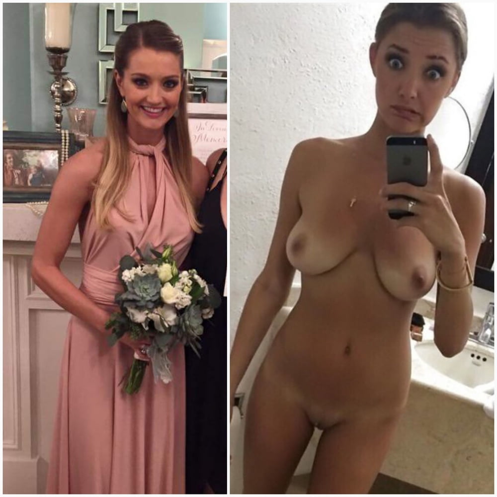Wedding day brides dressed undressed on off ready to fuck #81389714