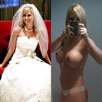 Wedding day brides dressed undressed on off ready to fuck #81389740