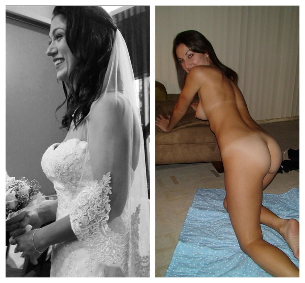 Wedding day brides dressed undressed on off ready to fuck #81389800