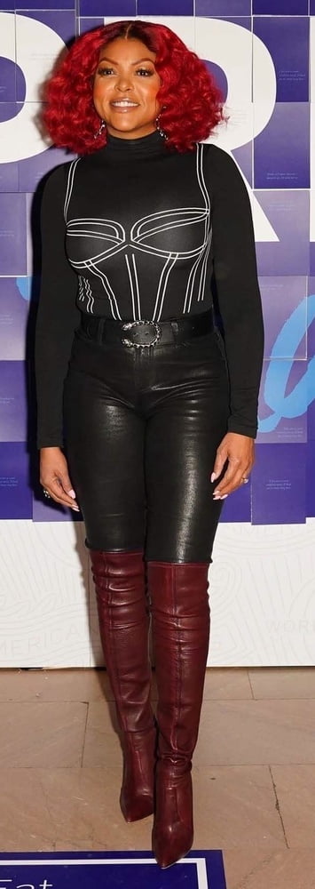 Female Celebrity Boots &amp; Leather - Taraji P Henson #94743926