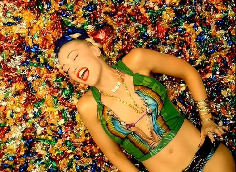 Gwen Stefani rolling in candy #87507085