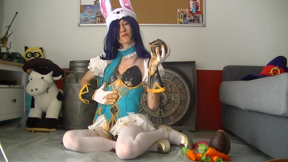 Lucina messy chocolate Easter cosplay trap #107091394