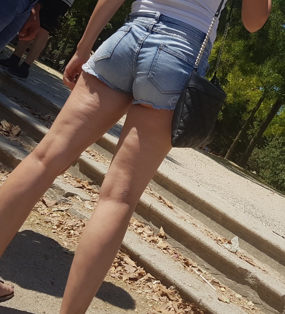 pretty ass brunette in mini shorts #98859476