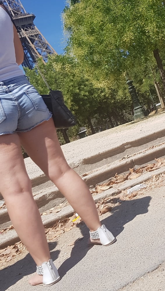 pretty ass brunette in mini shorts #98859479