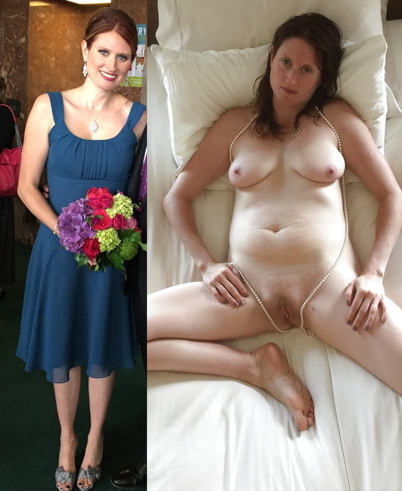 Women clothed and naked picture