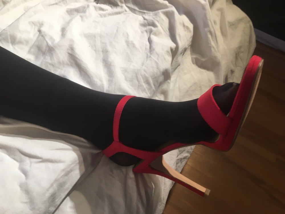 Nylon and Heels Play on Bed #88568701