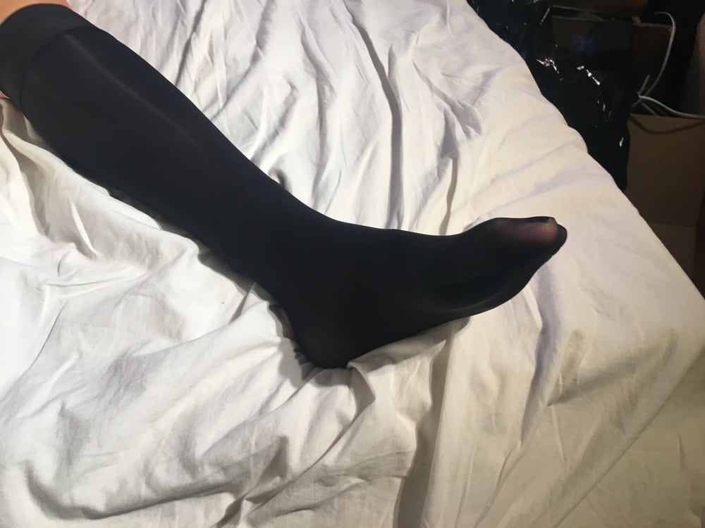 Nylon and Heels Play on Bed #88568715
