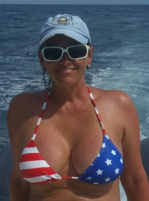 Hot Milf Bikini SC Fishing on a Boat #99094639