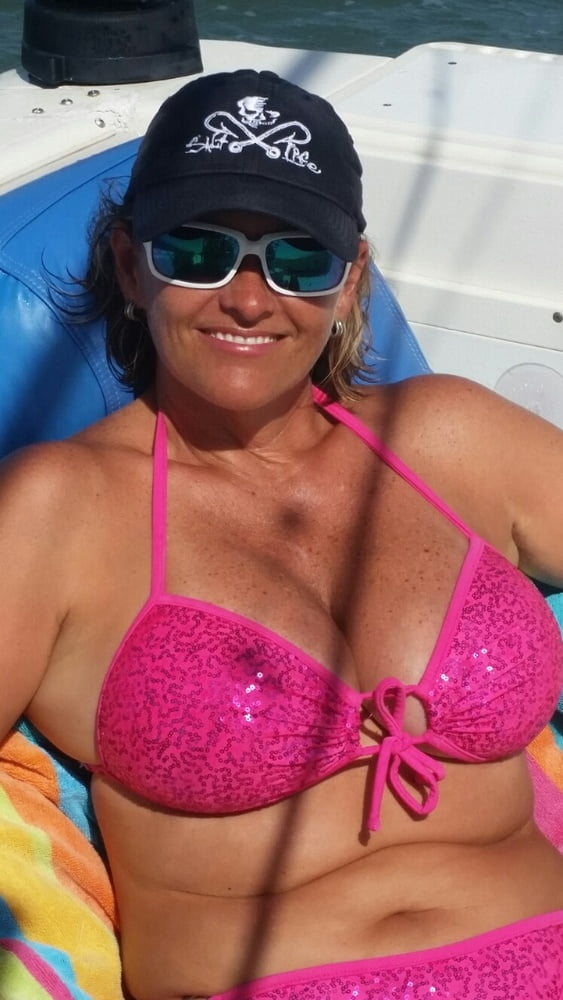 Hot Milf Bikini SC Fishing on a Boat #99094650