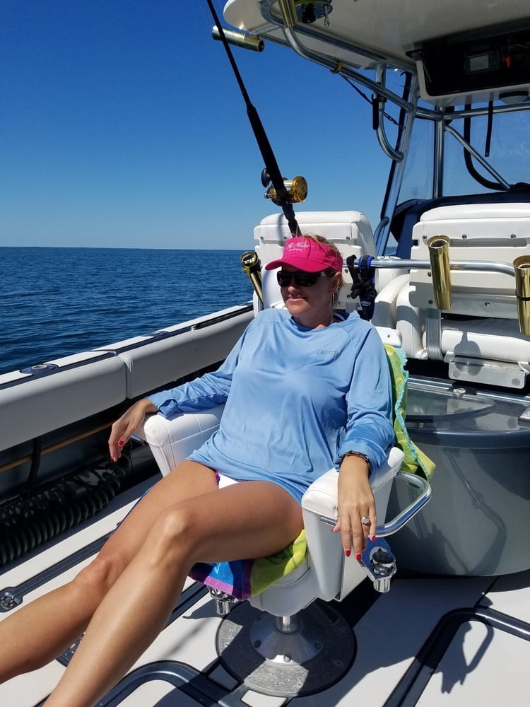 Hot Milf Bikini SC Fishing on a Boat #99094685