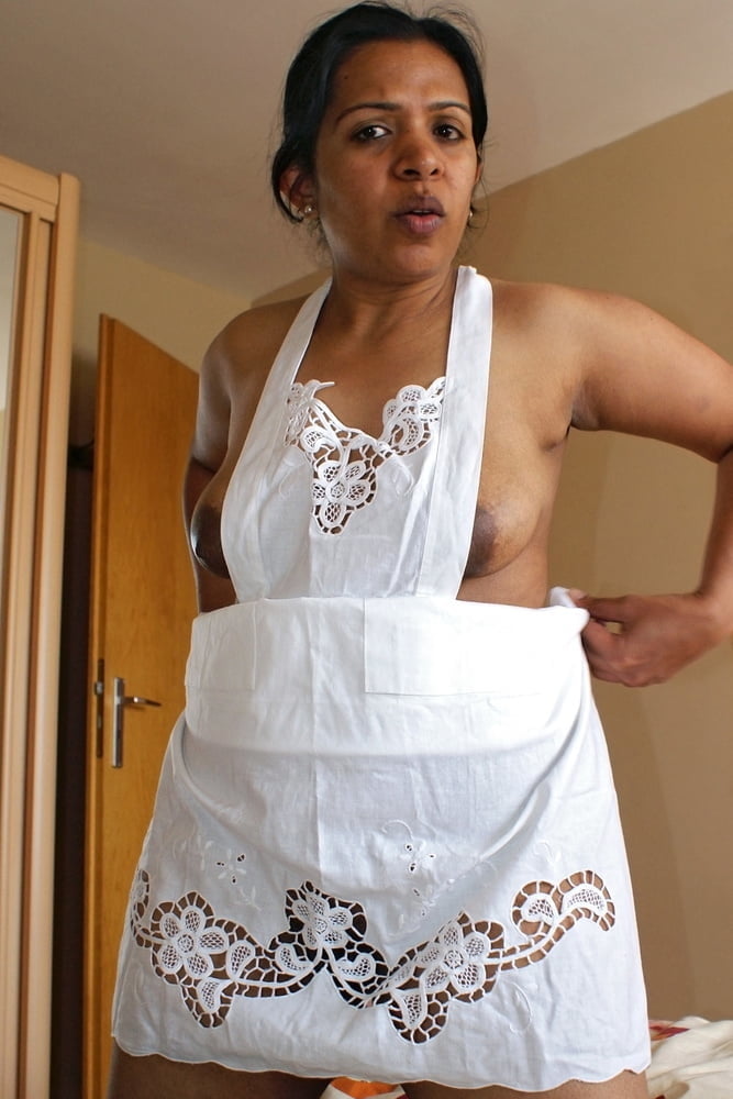 Mature Indian Rahee Wearing Cooking Apron #88506926