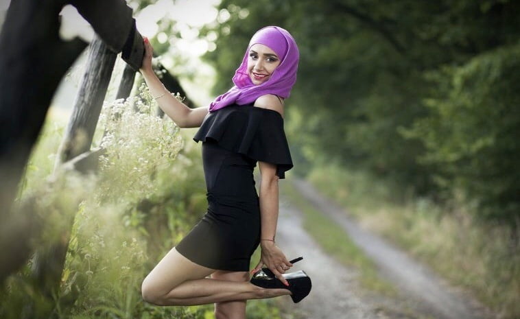 Hijab niqab heels nylons #91088636