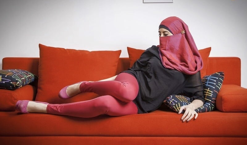 Hijab niqab heels nylons #91088645