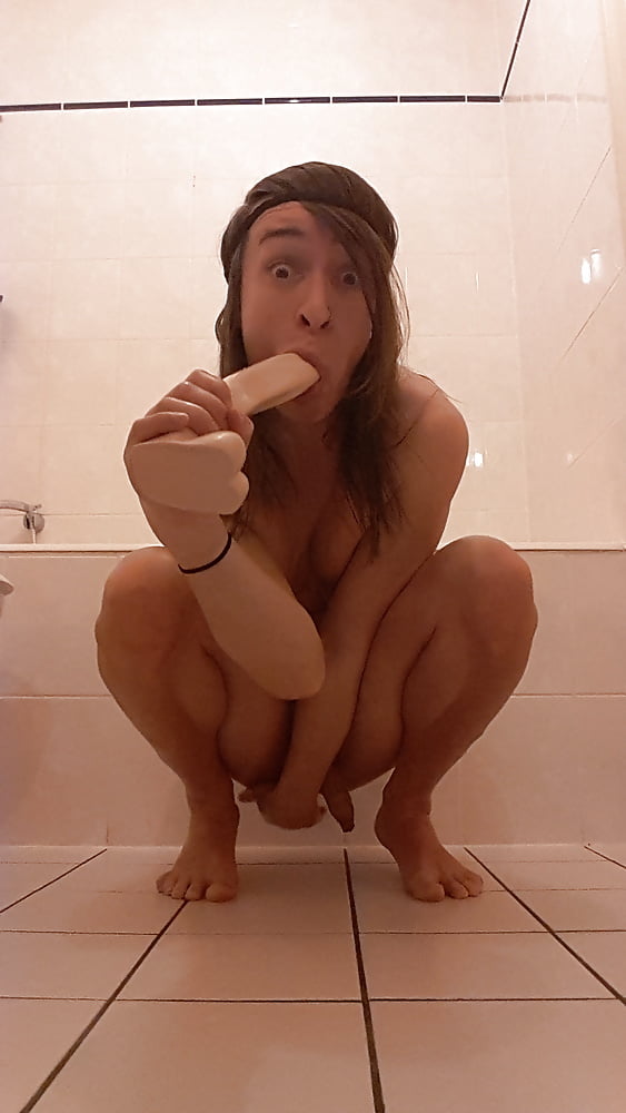 Tygra dildos her cunt ass in bathroom. #106899825