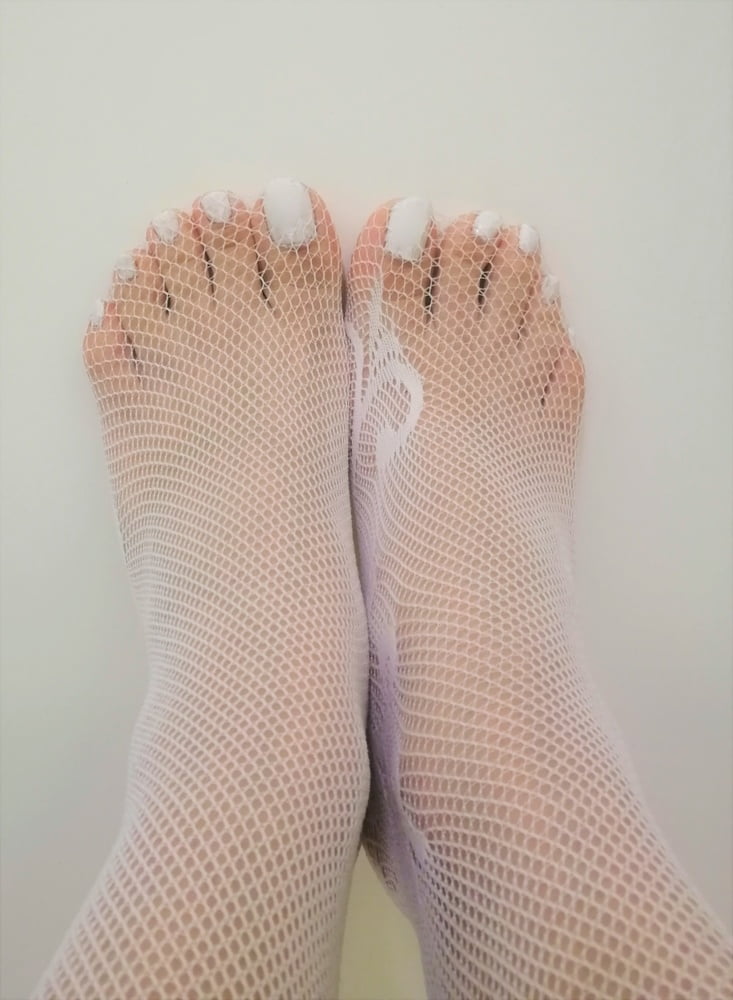 White Fishnets &amp; My feet #106957215