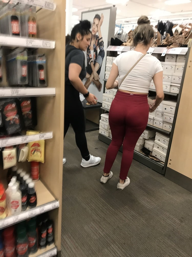 Fat booty Latina in red leggings #103939619