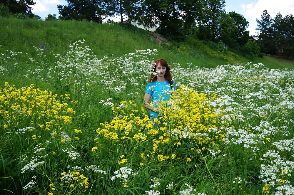 My Wife in White Flowers (near Moscow) #106738499