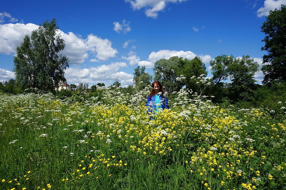 Mi esposa en flores blancas (cerca de Moscú)
 #106738541