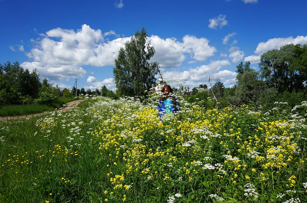 My Wife in White Flowers (near Moscow) #106738575