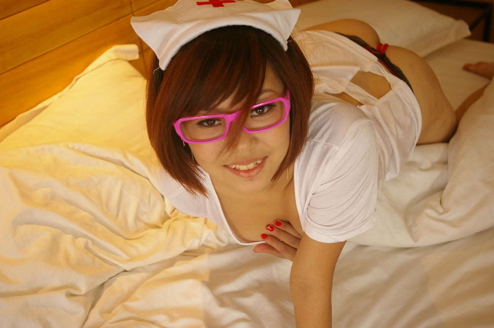 Asian Pink Glasses #105861380