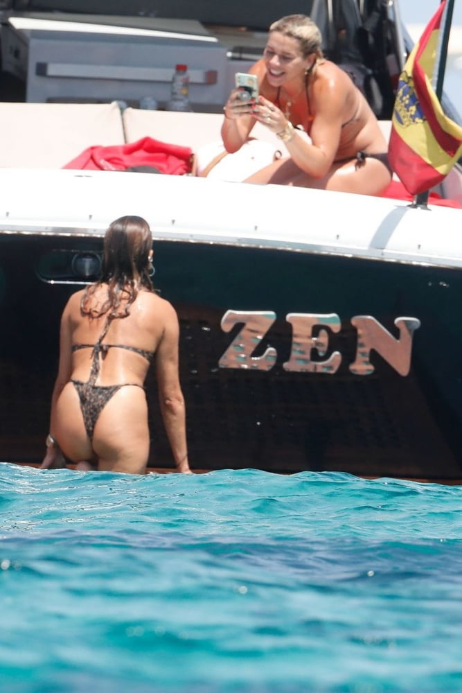 Rita Ora Ibiza vacation boat #87358355