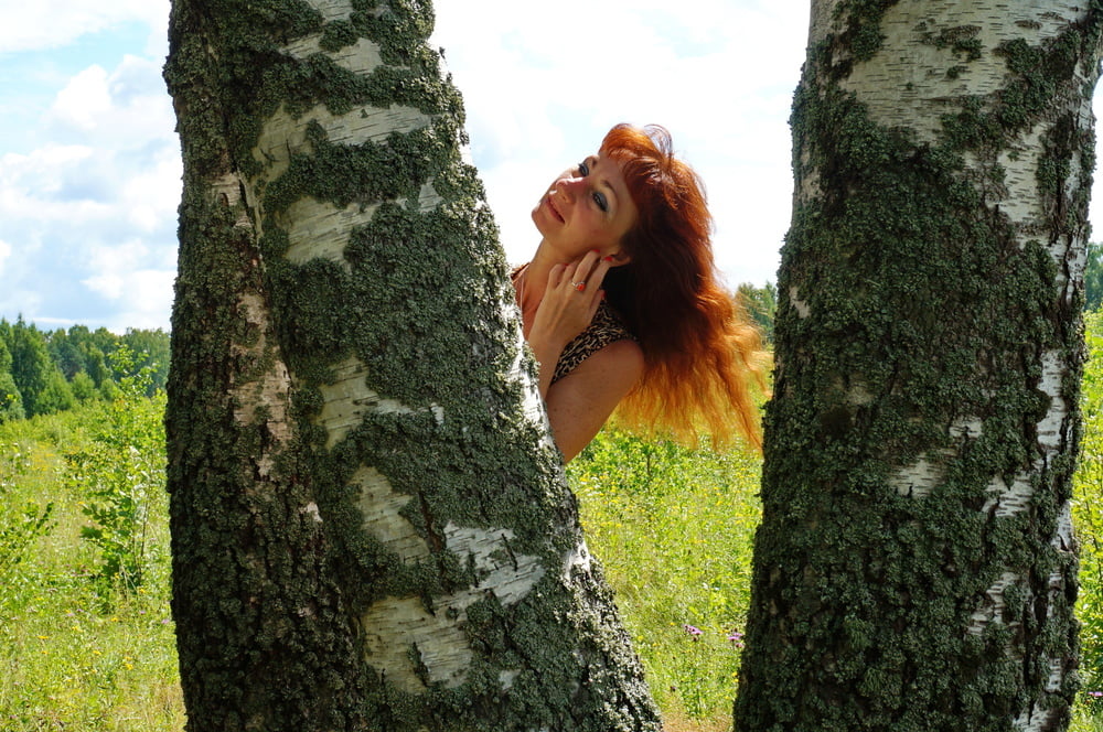 Red Hair and Birch #107215061