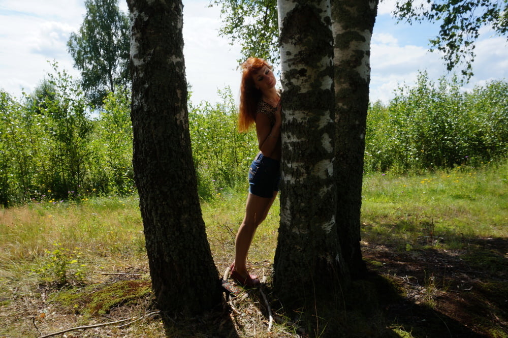 Red Hair and Birch #107215076