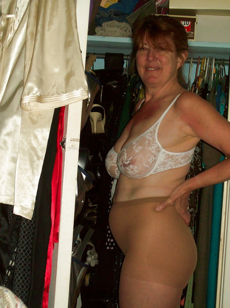 Pantyhose and a white bra #105990453